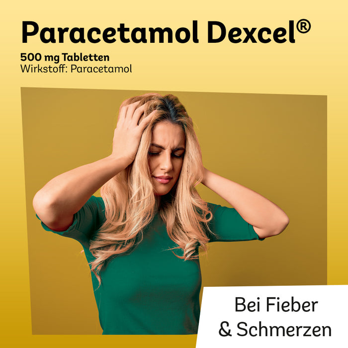 Paracetamol Dexcel 500 mg Tabletten bei Schmerzen und Fieber, 20 St. Tabletten
