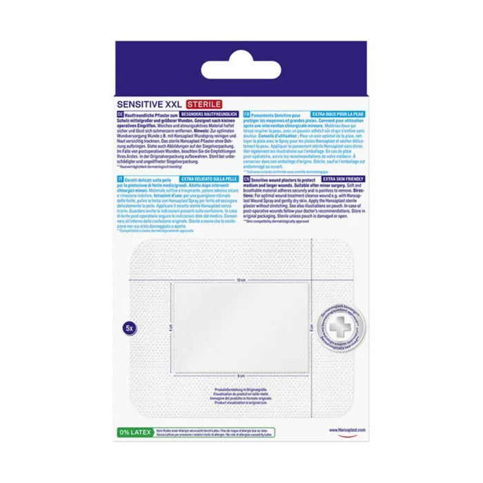 Hansaplast Wundverband Steril Sensitive 8x10cm, 5 St. Pflaster