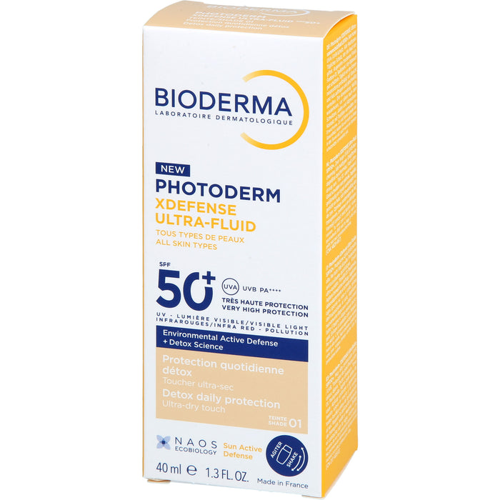 BIODERMA Photoderm XDefense Ultra-fluid LSF 50+ hell getönt, 40 ml Lösung
