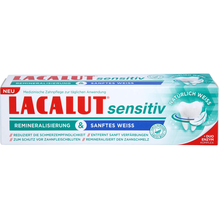 Lacalut sensitiv Remineralisierung & sanftes Weiss, 75 ml Zahncreme
