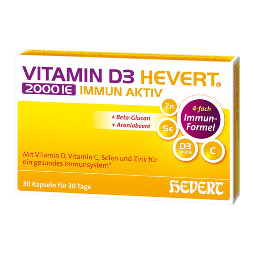 Vitamin D3 Hevert 2000 I.E. Immun Aktiv, 30 St. Kapseln