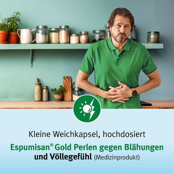 Espumisan Gold Perlen gegen Blähungen, 20 St. Kapseln