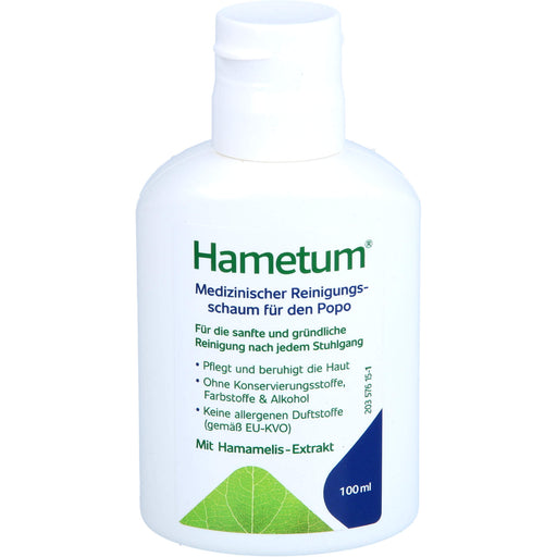 Hametum Reinigungsschaum für die sanfte und gründliche Reinigung nach dem Stuhlgang, 100 ml Lösung
