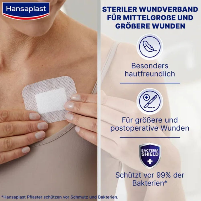 Hansaplast Wundverband Steril Sensitive 6x7cm, 5 St. Pflaster