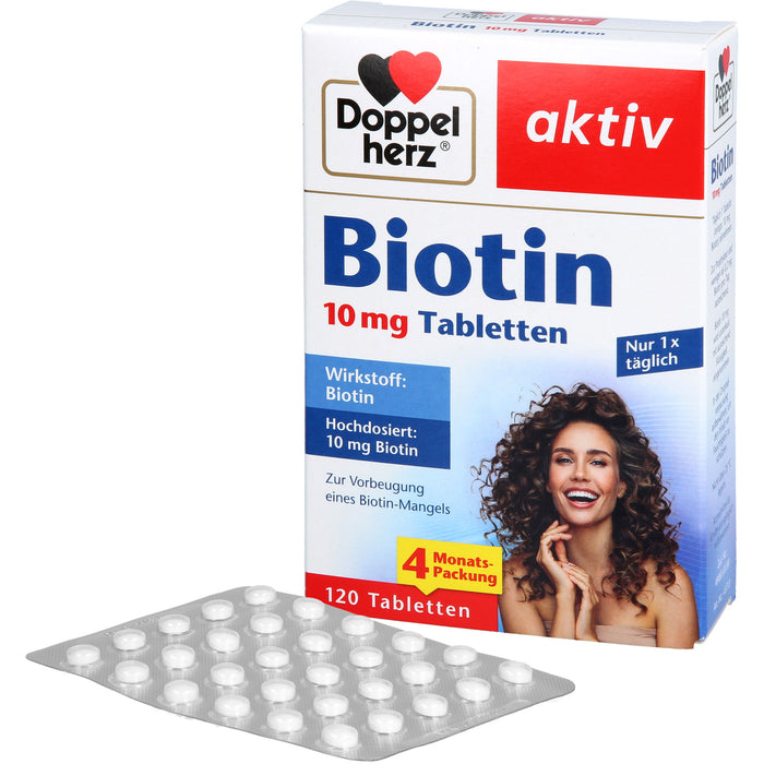 Doppelherz aktiv Biotin 10 mg Tabletten, 120 St. Tabletten