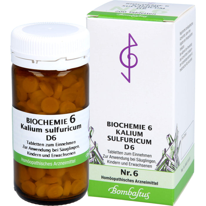 Biochemie 6 Kalium sulfuricum Bombastus D6 Tbl., 200 St TAB