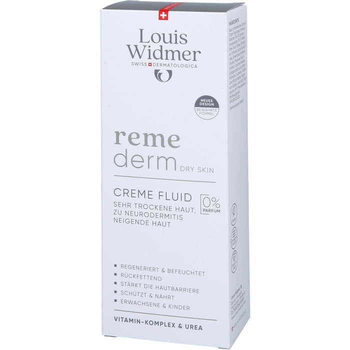 Louis Widmer remederm Creme Fluid unparfümiert für sehr trockene, zu Neurodermitis neigende Haut, 200 ml Creme