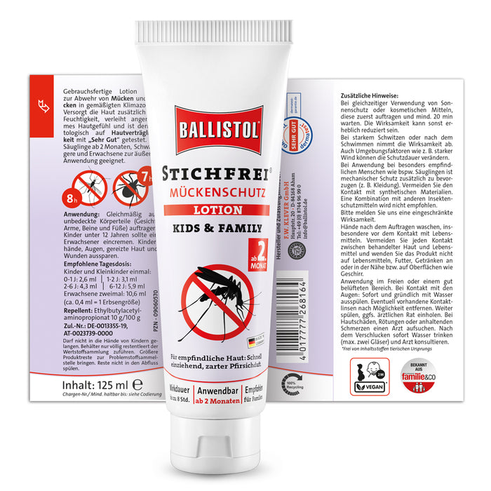 Ballistol STICHFREI Mückenschutz Kids Lotion, 125 ml Lotion