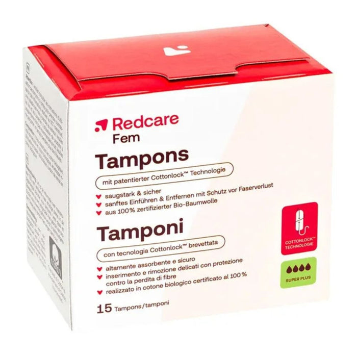 Redcare Fem Tampons Super Plus saugstark & sicher, 15 St. Tampons