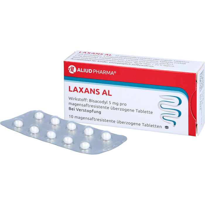 Laxans AL, magensaftresistente überzogene Tabletten, 10 St. Tabletten