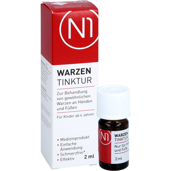 N1 Warzen Tinktur für Hände und Füße für Kinder ab 4 Jahren, 2 ml Lösung