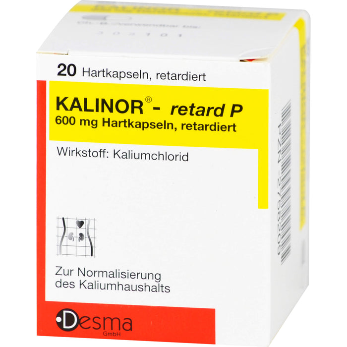 Kalinor-retard P 600 mg Hartkapseln zur Normalisierung des Kaliumhaushalts, 20 St. Kapseln