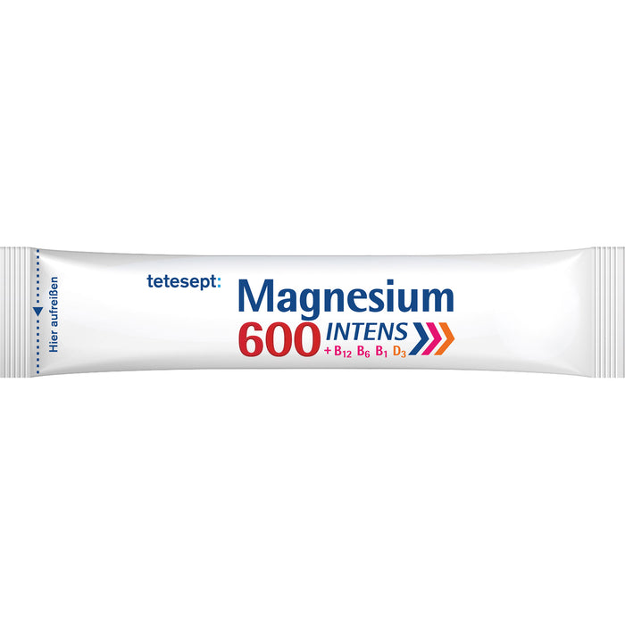 Tetesept Magnesium 600 Intens Direktgranulat für Muskeln, Knochen und Energiestoffwechsel, 20 St. Sticks
