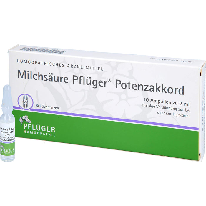 Milchsäure Pflüger  Potenzakkord, 10 St. Ampullen