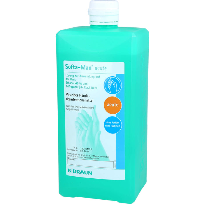 Softa-Man acute viruzides Hände-Desinfektionsmittel Lösung, 1000 ml Lösung