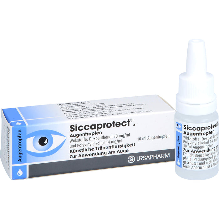 Siccaprotect Augentropfen zur Behandlung von Austrocknungserscheinungen der Horn- und Bindehaut, 10 ml Lösung