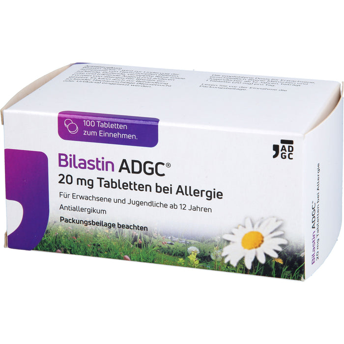 Bilastin ADGC 20 mg Tabletten bei Allergie, 100 St. Tabletten