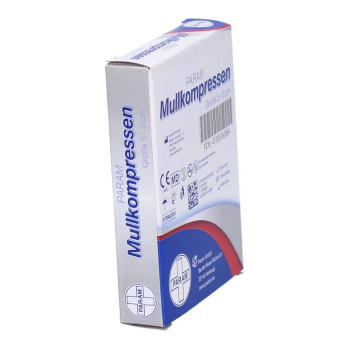 PARAM Mullkompressen 5 cm x 5 cm steril 8-fach, 10 St. Kompressen