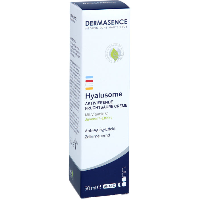DERMASENCE Hyalusome aktivierende Fruchtsäure Creme mit Vitamin C Anti-Aging-Effekt, 50 ml Creme