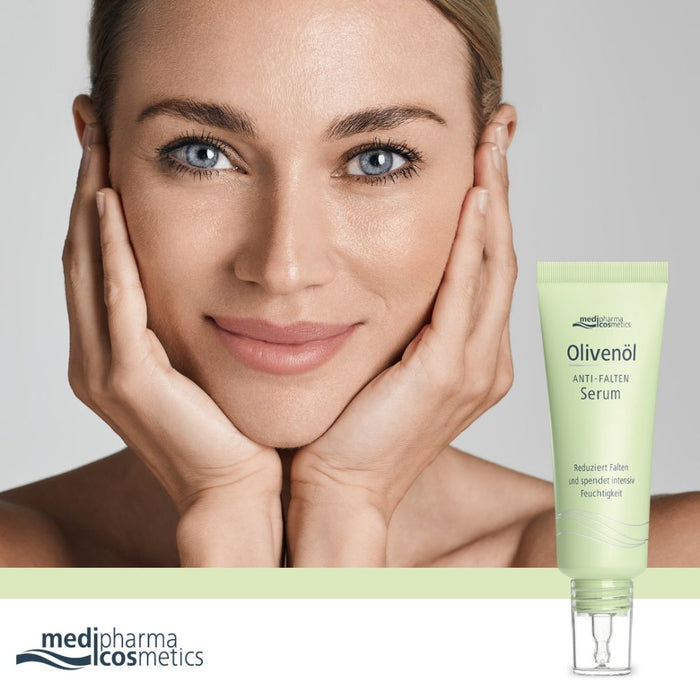 Medipharma Cosmetics Olivenöl Anti-Falten Serum reduziert Falten und spendet intensiv Feuchtigkeit, 30 ml Lösung
