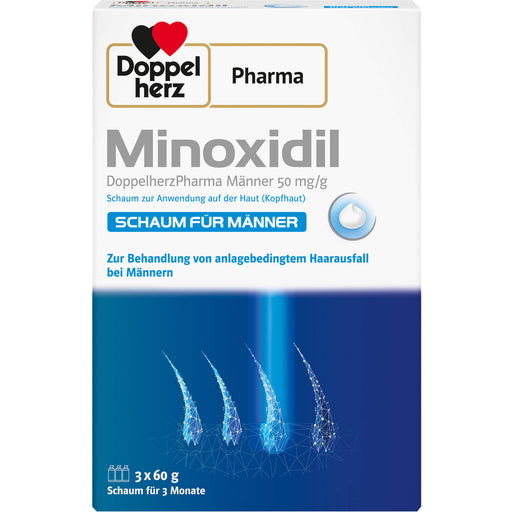 DoppelherzPharma Minoxidil Schaum für Männer, 180 g Schaum