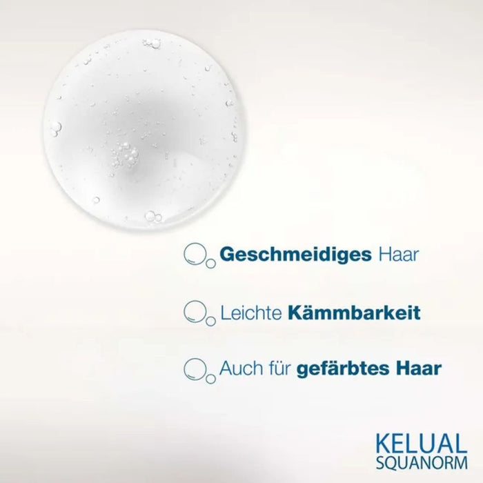 DUCRAY Kelual Squanorm talgreduzierendes Kur-Shampoo bei fettigen Schuppen, 400 ml Shampoo