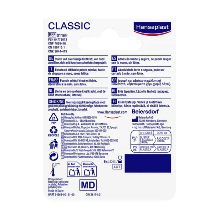 Hansaplast Classic Fixierpflaster 5 m x 2,5 cm, 1 St. Pflaster