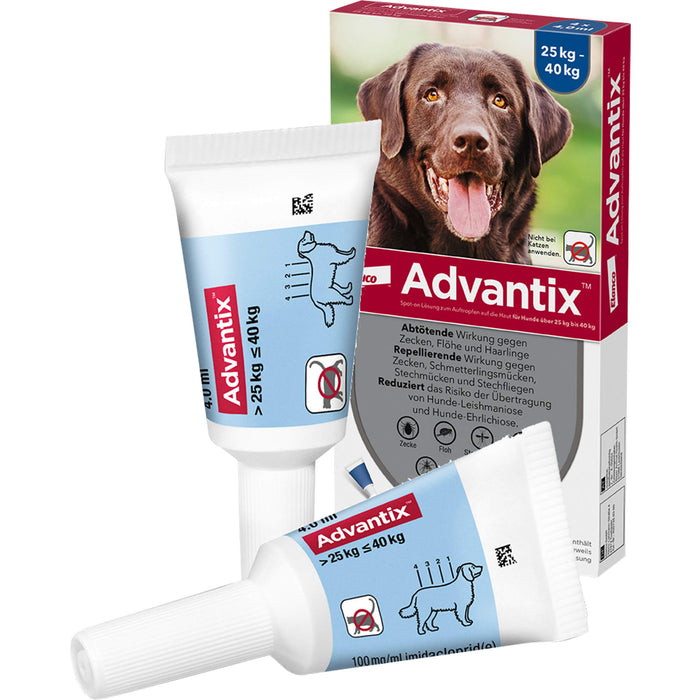 Advantix Spot-On Lösung für Hunde (25–40 kg), 4 St. Einzeldosisbehältnisse