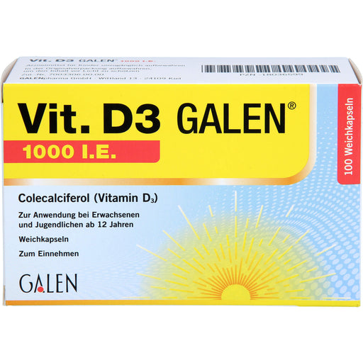 VIT. D3 Galen 1000 I.E. Weichkapseln, 100 St. Kapseln