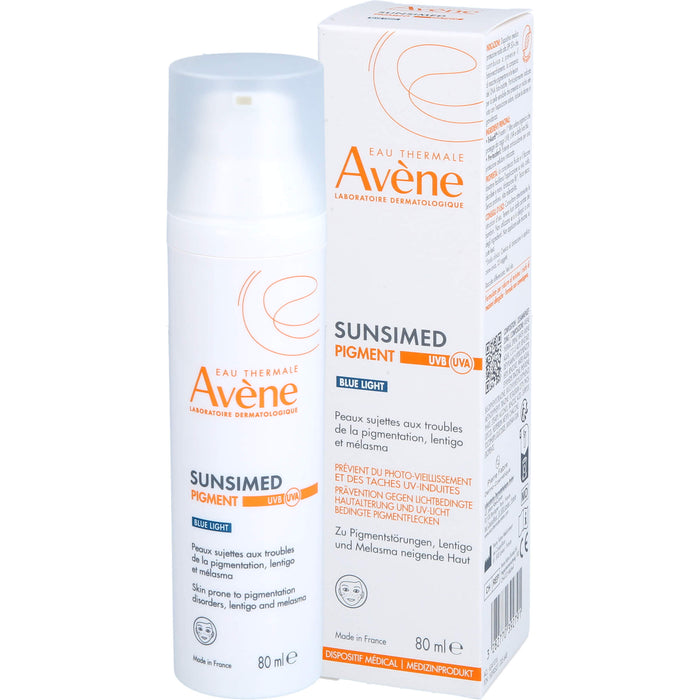 Avène Sunsimed Pigment LSF 50+ Eau Thermale zur Vorbeugung von lichtbedingten Pigmentflecken und Hautalterung, 80 ml Lösung