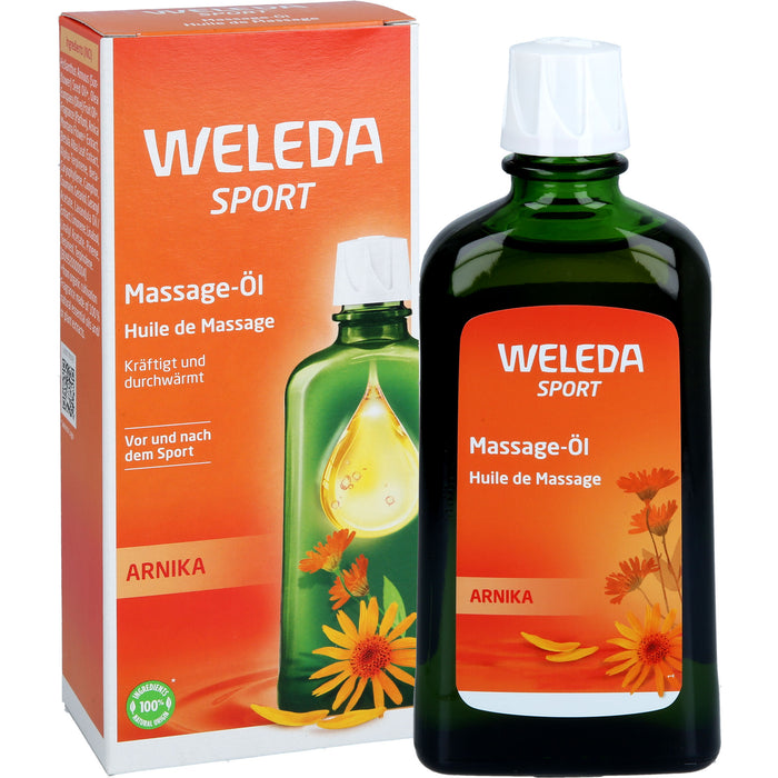 WELEDA Sport Massage-Öl Arnika kräftigt und durchwärmt, 200 ml Öl