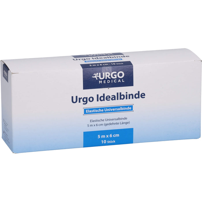 Urgo Idealbinde 5 m x 6 cm Kompressionsbinden mittlerer Zug, 10 St. Binde