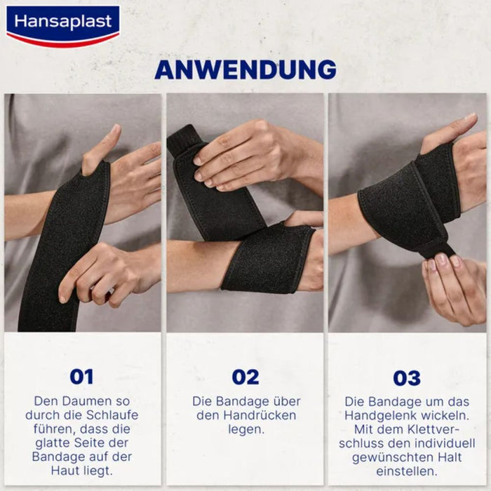 Hansaplast Handgelenk-Bandage verstellbar, 1 St. Bandage