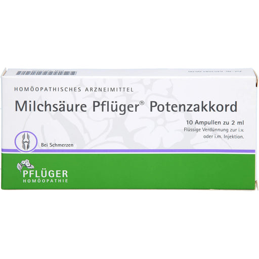 Milchsäure Pflüger Potenzakkord, 10 St. Ampullen