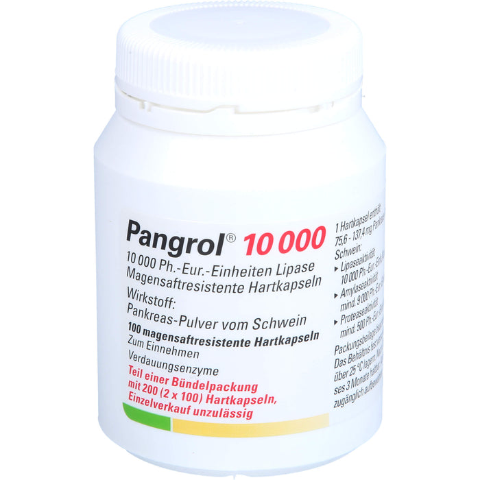 Pangrol® 10 000, 10 000 Ph.-Eur.-Einheiten Lipase Magensaftresistente Hartkapseln, 200 St. Kapseln