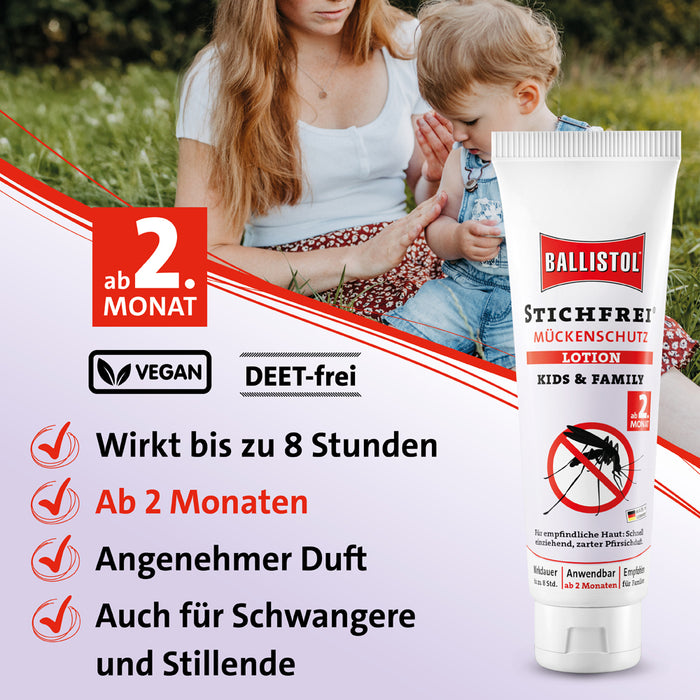 Ballistol STICHFREI Mückenschutz Kids Lotion, 125 ml Lotion