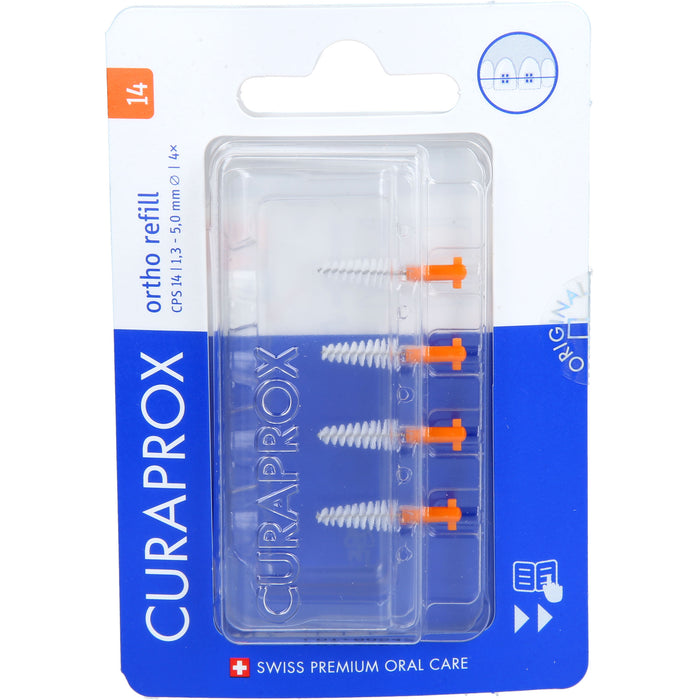 CURAPROX CPS 14 Interdentalbürste ortho 1,3 - 5,0 mm Gr.14, 4 St. Interdentalbürsten