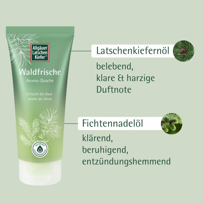 Allgäuer Latschen Kiefer Waldfrische Aroma-Dusche erfrischt die Haut und belebt die Sinne, 200 ml Creme