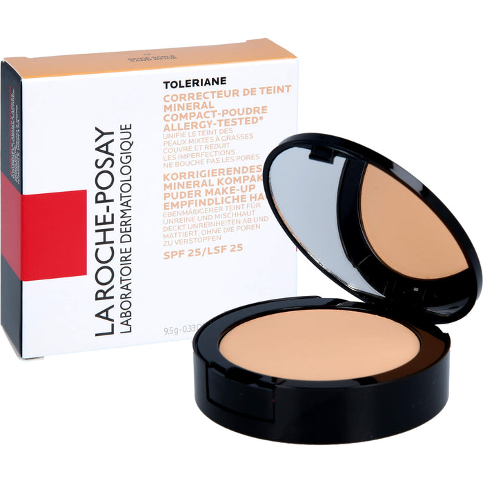 La Roche-Posay Toleriane korrigierendes Mineral Kompaktpuder Make-up Nr. 13 Sand Beige für empfindliche Haut, 9 g Puder