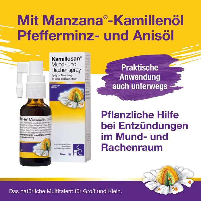 Kamillosan Mund- und Rachenspray, 30 ml Lösung