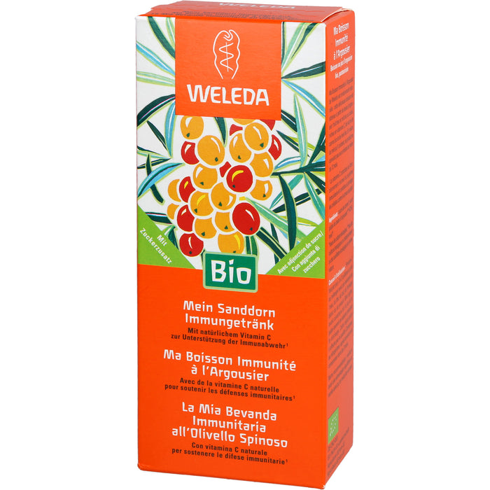 WELEDA mein Sanddorn Immungetränk bio unterstützt die Immunabwehr, 200 ml Lösung