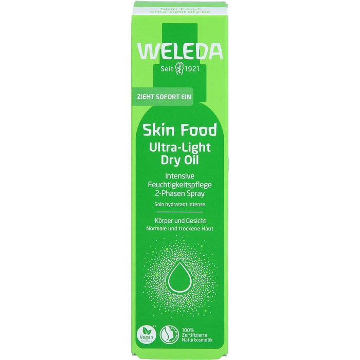 WELEDA Skin Food Ultra-Light Dry Oil sofortiger Glow & intensive Feuchtigkeit, 100 ml Öl