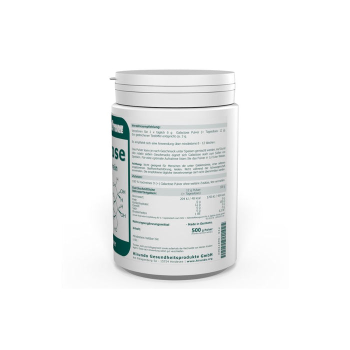 The Nutri Store Galactose 100% reines Pulver, 500 g Pulver