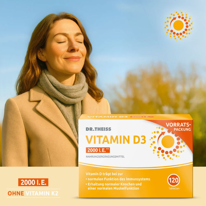 Dr. THEISS Vitamin D3 2000 I.E., 120 St. Tabletten