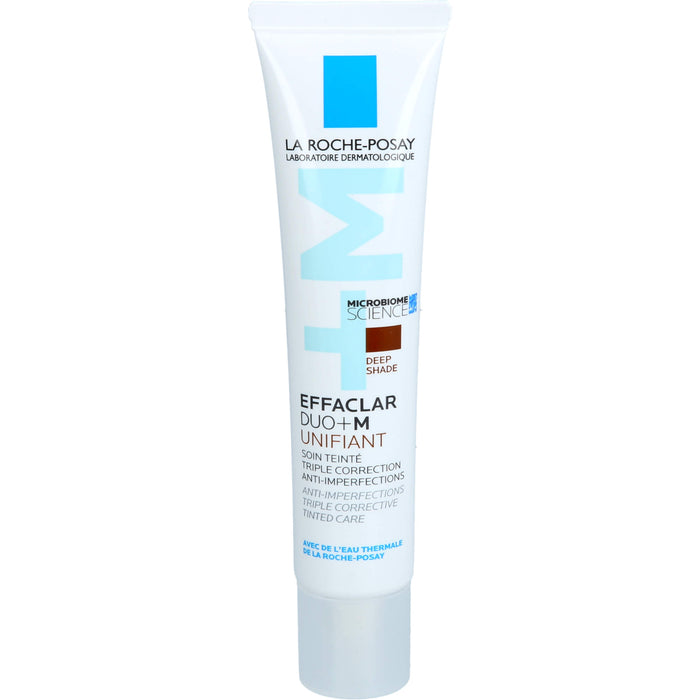 La Roche-Posay Effaclar Duo+M Unifiant getönte, dreifach tiefenwirksame Pflege gegen Unreinheiten dunkler Farbton, 40 ml Creme