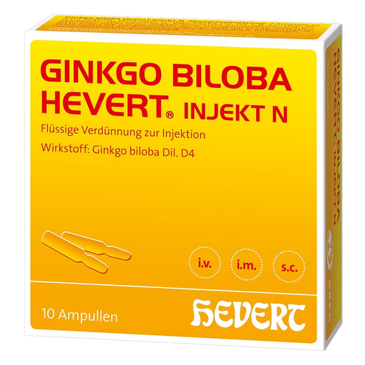 Ginkgo biloba Hevert injekt N, 10 St. Ampullen