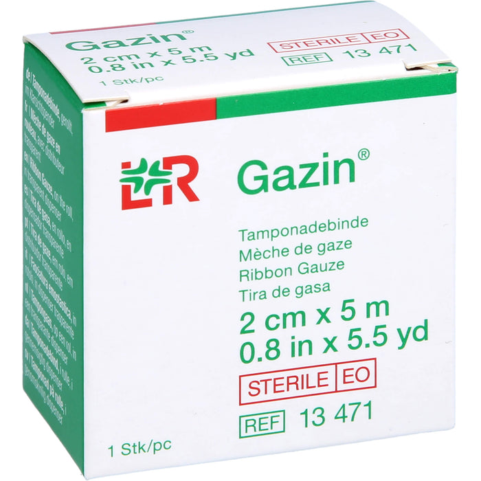 Gazin Mullbinde zur Tamponade steril 2 cm x 5 m, 1 St. Binde