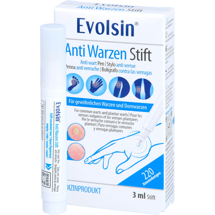 Evolsin Anti Warzen Stift gegen Dornwarzen, 3 ml Lösung