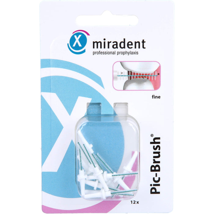 Miradent Pic-Brush Ersatz-Interdentalbürsten weiß fine 2,0 mm, 12 St. Interdentalbürsten