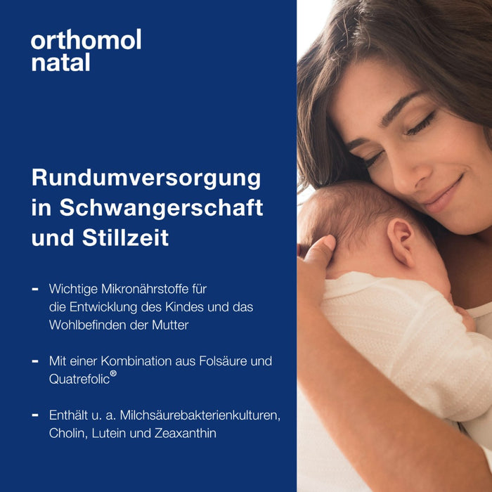 Orthomol Natal - Mikronährstoffe für Schwangerschaft und Stillzeit - mit Folsäure, weiteren Vitaminen und Zink - Granulat/Kapseln, 30 St. Tagesportionen